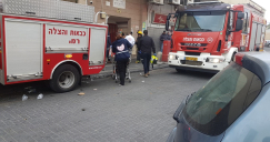 يافا: اصابة خطرة لمسّن اثر استنشاقه الدخان المتصاعد من حريق  